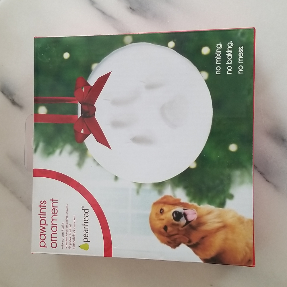 Pet paw print ornament kit, dog or cat
